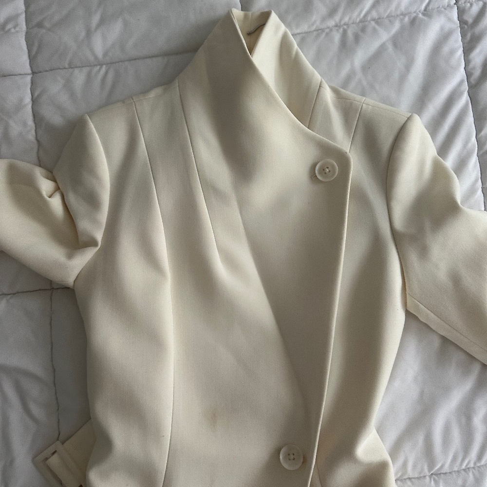 White House Black Market Cream Coat